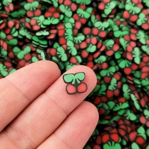 Large Cherry Dangle Polymer Clay slices, Fruit Nail Art Slices, Faux Food, Miniature Food, Pick Your Amount, R28