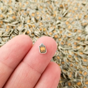 Milk Tea Boba Polymer Clay Fake Bake Bubble Tea Slice Sprinkles, Nail Art Slices, Tumbler Shaker Fill,  Table Scatter Confetti M209