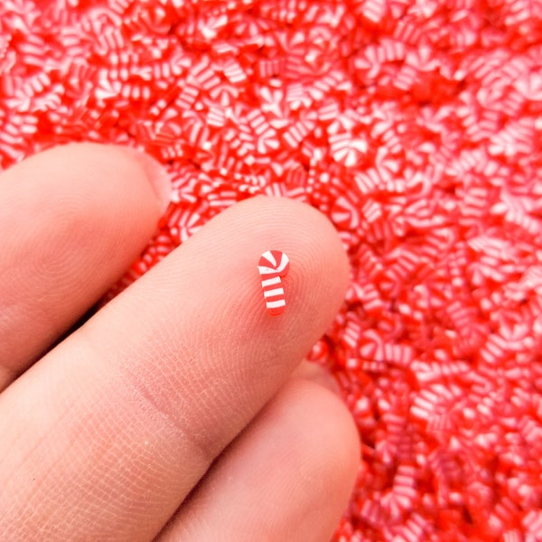 Candy Cane Peppermint Fake Polymer Clay Dessert Candy Slice Sprinkles, Mint Christmas Nail Art Slices, Miniature Dessert, N71