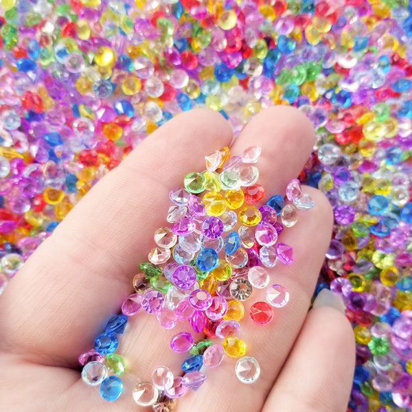 4.5mm Assorted Color Pointed Back Acrylic Rhinestones, Resin Gemstones, Resin Faceted Gems, Resin Cabochons, Pick Your Amount, K208