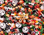 Making Christmas Halloween Christmas Sprinkle Mix, Polymer Clay Fake Sprinkles, Spooky Sprinkles, Resin Shaker Embellishment V65