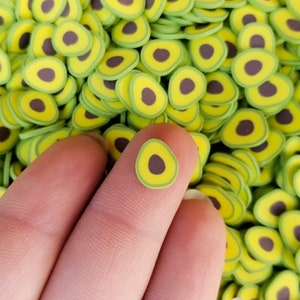 Große Avocado Polymer Clay Kawaii Fake Streusel, Fimo Fake Jumbo Sprinkle Mix, Dekoden Tischstreuer Veggi Gemüse Streugarnitur Konfetti, R154