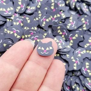 BLACK CATS Halloween Polymer Clay Streusel, gruselige Faux-Streusel, Polymer Clay Fake Streusel, Tischstreu-Set, Konfetti, N234
