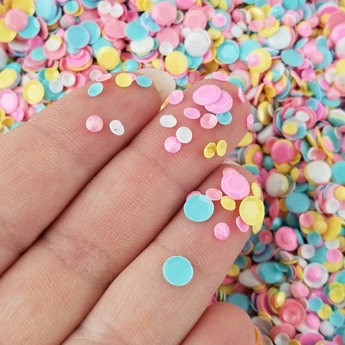 Assorted Carnival Confetti 3D Round Glitter Confetti Glitter Etsy