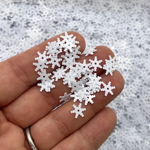 White Snowflake Glitter, Christmas Glitter, Nail Art Glitter, Deco, Holiday Glitter, Pick Your Amount, F627