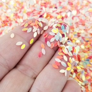 Agartha Gardens Mix Iridescent Shift Marquise Glitter, Kawaii Decoden Glitter, Resin Embellishment, Slime Toppings, U159