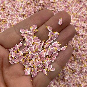 Pequeños trozos de unicornio kawaii de arcilla polimérica, para decoración de uñas, con chispas falsas y adornos de resina de unicornio P244