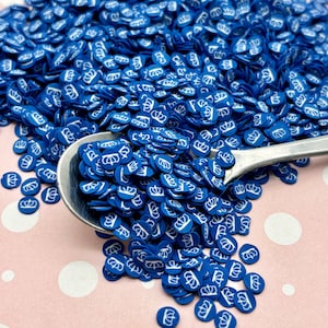 Paillettes couronne 5 mm en pâte polymère, tranches de nail art non comestibles, embellissements en résine et shaker, miniature Decoden, M135