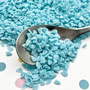 Baby Blue Jelly Cloud Polymer Clay Sprinkles, NON EDIBLE Fimo Fake Sprinkle Mix, Fimo Slices, Table Scatter Confetti Cloud Sprinkles P223