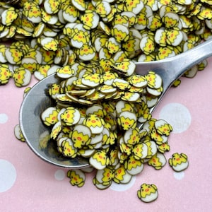 Polymer Clay 5 mm Hühner Küken Streusel, Ostertischstreuer, Dekodenlauf Nicht essbar, Decoden Fimo Konfetti Streudeko N181