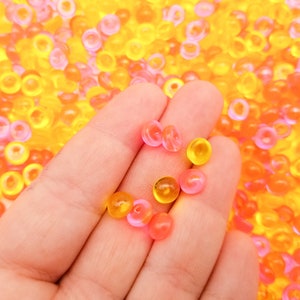 100 g (3 1/2 onces) de perles de mélange de limonade rose pour bol de poisson pour slime croquante et créations artisanales