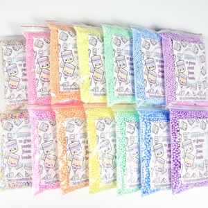 Pastel Foam Beads for Slime, 2mm Or 4mm, Approx. 2.5 - 3 Cups, 10-15 Grams, Pick Your COLOR AND STYLE