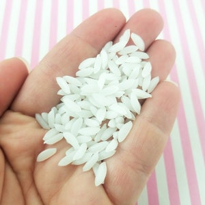 FAUX RICE, Fake Rice, Rice add-on for decoden crafts and slime, fake food, silicon food, Pick Your Amount M169