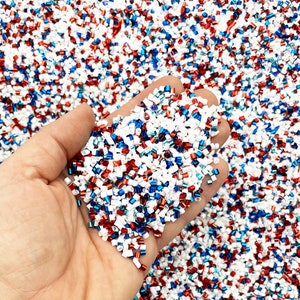 Banner met sterrenhemel patriottisch 4 juli rood-witte en blauwe knapperige bingsu-kralen