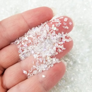 1 Container Iridescent kawaii fake sugar or salt glass sprinkles, 8 grams, P284