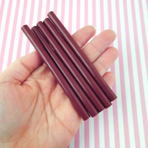 10 Chocolate Cherry brown glue sticks for drippy deco sauce, fake bake cell phone deco etc (mini size)