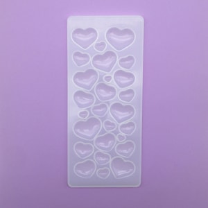 27 Cavity Heart Silicone mold for UV resin, fondant mold, Diy Clear Cabochon Charm Pendant Mould, TOP BIN