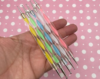 Nail Art and Polymer Clay Dotting Tool, Set of 5 [Pigment Tower]