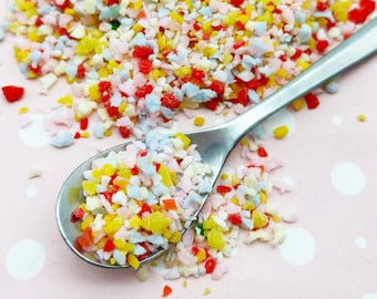 Confetti Cake Crumble, Cereal Marshmallow Crumbles, Fake Bake Faux Fruit Cake Crumble for Decoden Cookies, R144