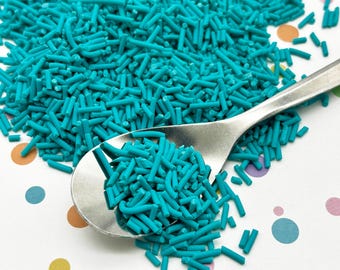 Teal Blau Polymer Clay Lange Streusel, wählen Sie Ihre Menge, Fimo Fake Back ungenießbare Tischstreuung Konfetti, Tumbler Shaker Slime Versorgung S31