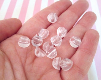 25 Glue On Plastic Button Bails, H474
