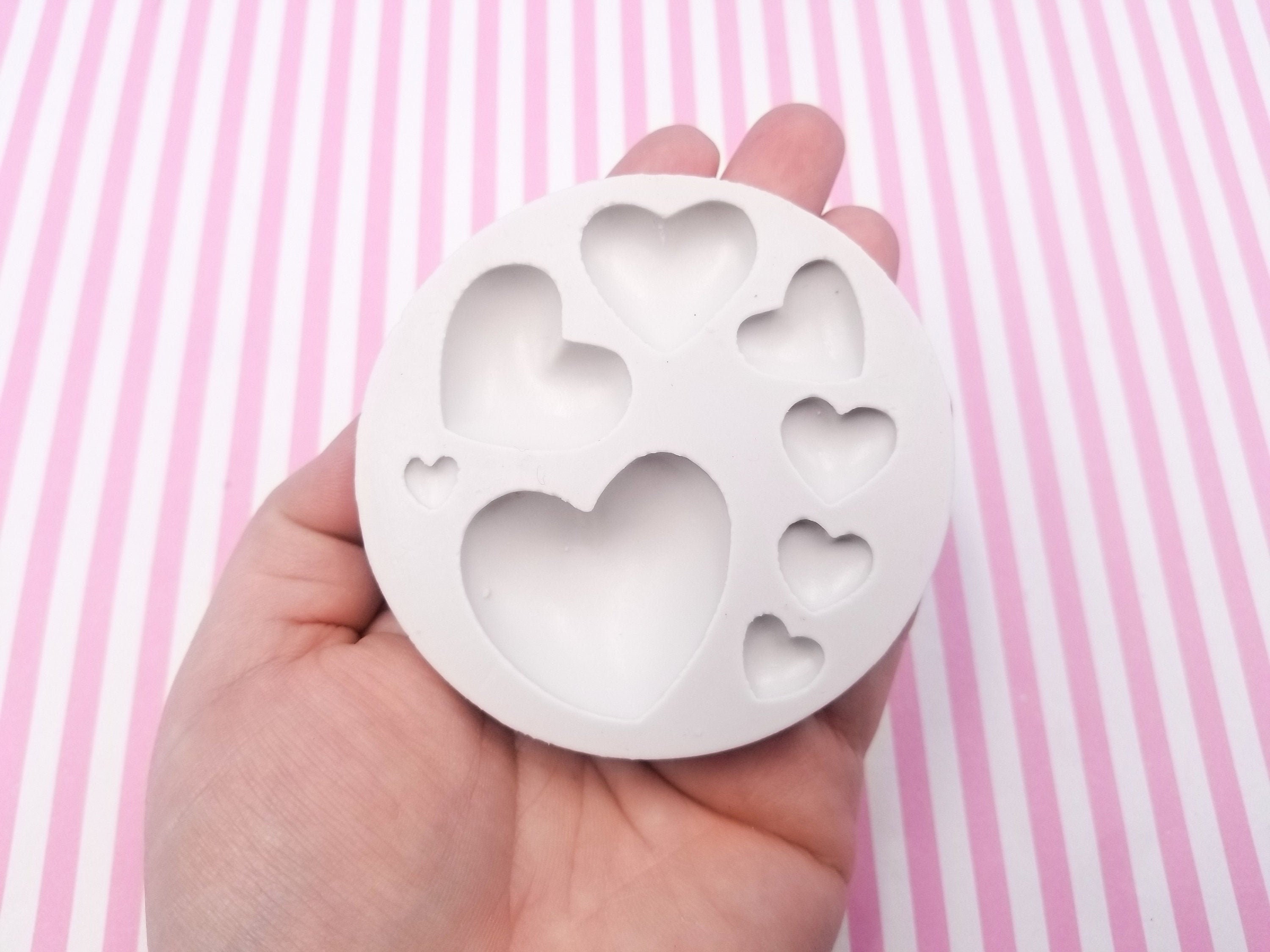 Heart Mold for Cabochons Candy Clay Resin Etc Mold Q41 Etsy