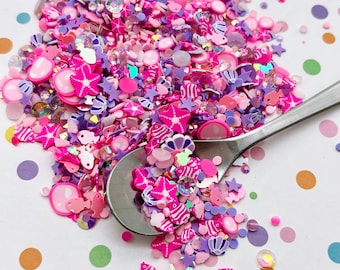 Mélange de strass et de paillettes pour shaker Malibu, fausses paillettes en pâte polymère, M256