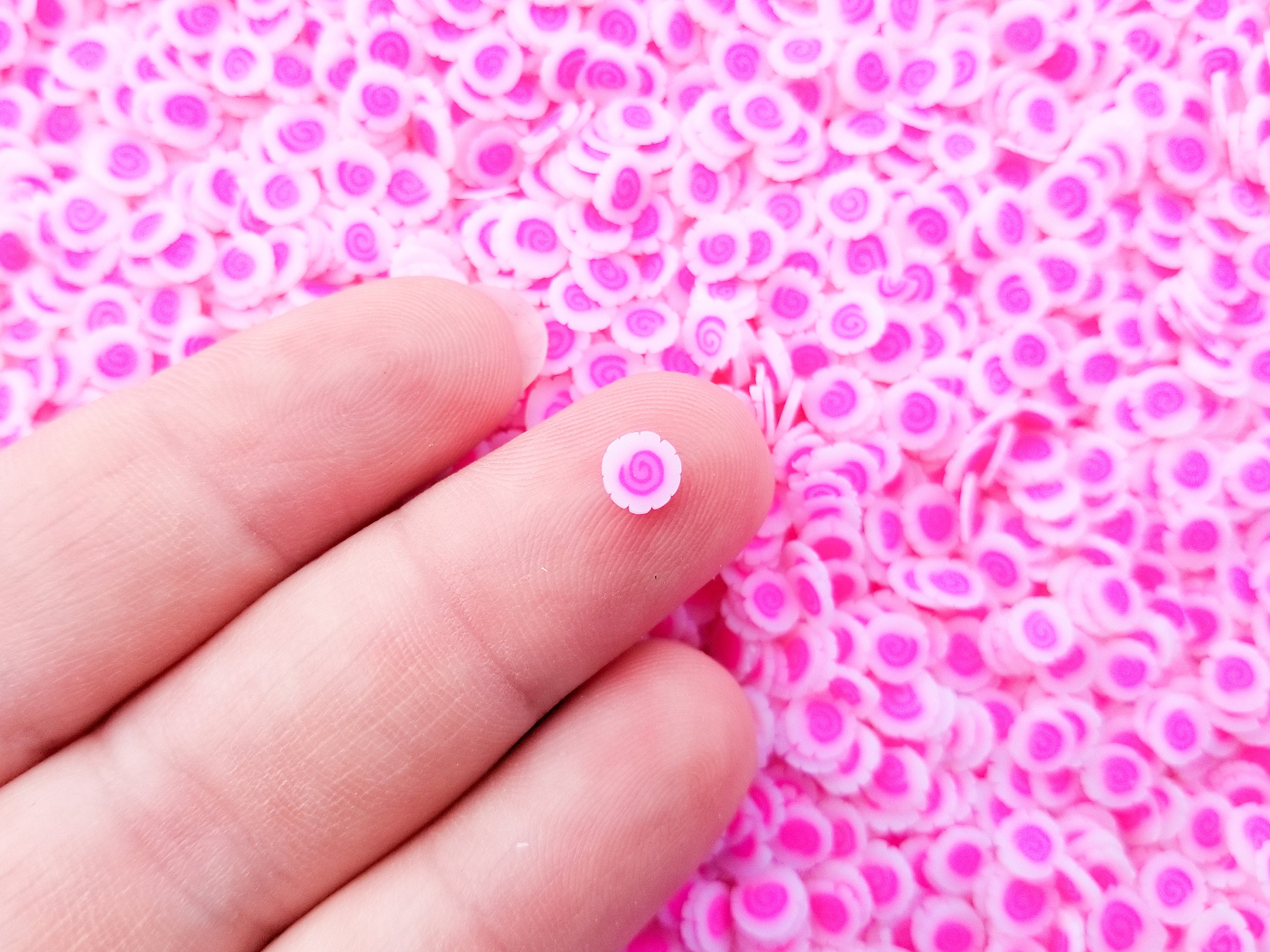 Polymer Clay Narutomaki Fish Cake slices Sushi Roll Nail