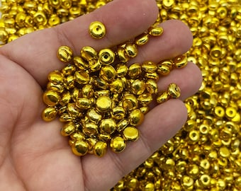 100g Metallic Gold Fishbowl Slushie Beads for Crunchy Slime and Crafting