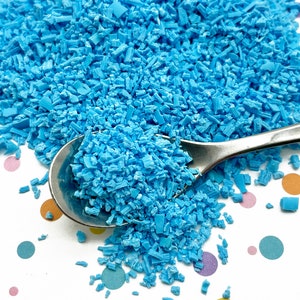 Light Blue Dust Crunch, Fake Candy Polymer Sprinkles, Fruity Pebbles Colorful Polymer Clay Flake Shavings, R128