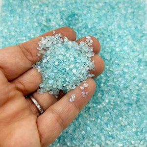 30g bag Coarse Light Blue Iridescent Glass Fake Bake Sugar or Salt Sprinkles