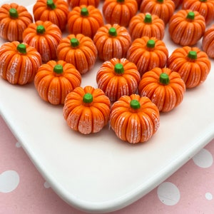 4 Fall Harvest Pumpkin Cabs, Pumpkin Cabochons, Cute Halloween Cabochons, #1620