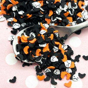 Samhain&#39;s Haunt, Fimo Streuteile, im Dunkeln leuchtende Halloween Streusel aus Polymer Clay, Dekoden, Dekoden, Fimo Streuteile, V211
