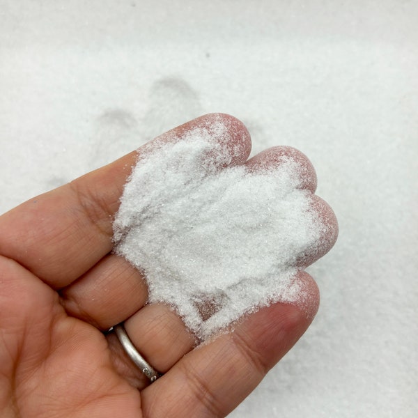 20g Bag Extra Fine Fake Bake Sugar, White Glass Sugar or Salt Sprinkles A265
