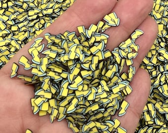 Small Lightning Bolt Polymer Clay NON EDIBLE Clay Sprinkles, Nail Art Slices, Resin Embellishments, Miniature, P229