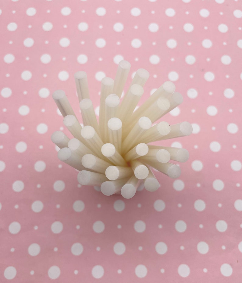 10 White Pearl Metallic Glue sticks for drippy deco sauce, cell phone deco etc, great for wax seals (mini size) image 4