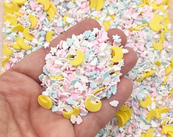 Hello Moon Polymer Clay Sprinkle Slice Mix, Polymer Clay Fake Sprinkles, Non Edible, M10