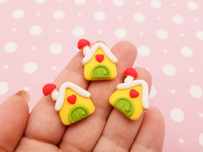 4 Cute Mushroom Elf Fairy Chrismas House Fall Harvest Matte Etsy