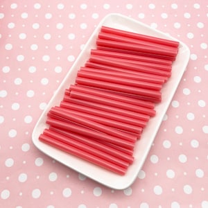 10 Carnation Pink Glue Sticks for Drippy Deco sauce, cell phone deco etc (mini size)