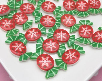 8 Zuckerstange Weihnachtspfefferminz Cabochons, niedliche Weihnachtsharz Cabochons mit flachem Rücken, # DH133b