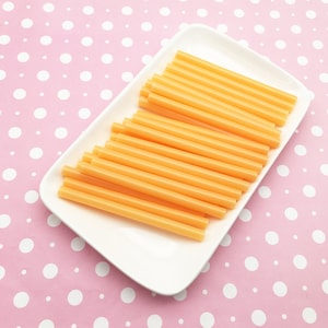 10 Peach Jelly Translucent Orange Lijmsticks, Fruit Series-lijm voor drippy-decosaus, mobiele telefoondeco, enz. (miniformaat)