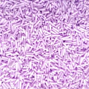 Granulado falso de argila polimérica longo roxo pastel, escolha a quantidade, S26