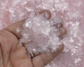 10g oder 50g Pastel Pink Cellophan Irisierende Chunky Glitter Sprinkle Toppings, Schleim Zubehör, Shard Confetti CEL 47