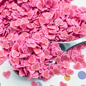FUCK YOU vervelende gemene roze gespreksharten, antivalentijn, polymeerklei harthartschijfjes, nep snoephart Nail Art-schijfjes, N2