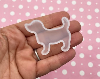 Molde de cabujón de cachorro, molde UV de bricolaje para arcilla, resina, etc. Q38B
