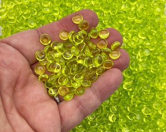 100 gram (3 1/2 ounces) Chartreuse Green Fishbowl Slushie Beads for Crunchy Slime and Crafting