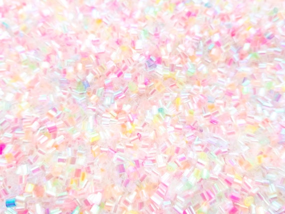 Kawaii Galaxy Iridescent Crispy Bingsu Beads for Crunchy Slime, Iridescent  Straw Beads, 3D Glitter, Slime Supply, 