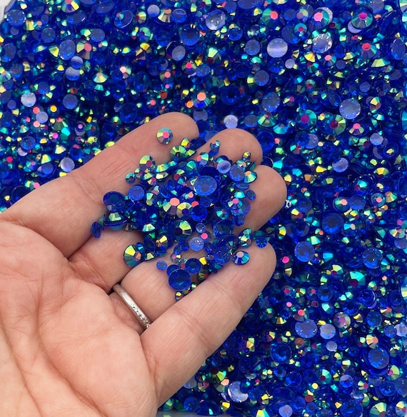 Resin Cab - Round Small, Blue AB Resin Cab - Round Small, Blue AB