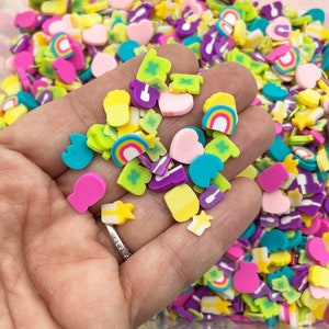 MARSHMALLOW CEREAL Multicolor Fake Cereal Sprinkles, Rainbow leprechaun Hat Horseshoe Moon Shooting Star Hearts Pot of Gold etc. V29