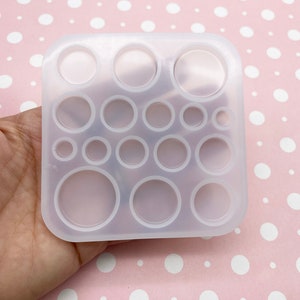 Flat Ring Silicone Mold-cute Flat Ring Resin Mold-diy Dried Flower